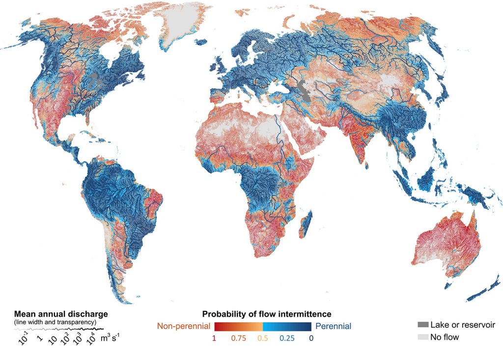 A global map of intermittent streams